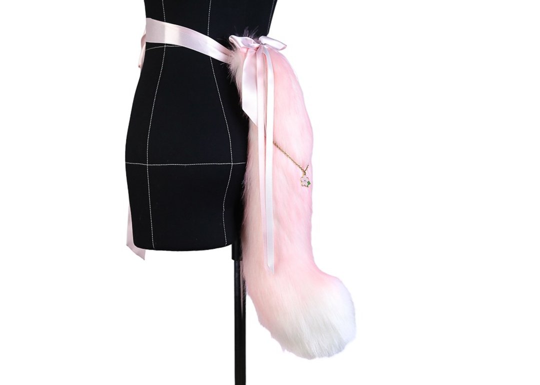 Sakura Kitten Tail Faux Fur Tail - 其他 - 其他人造纤维 粉红色