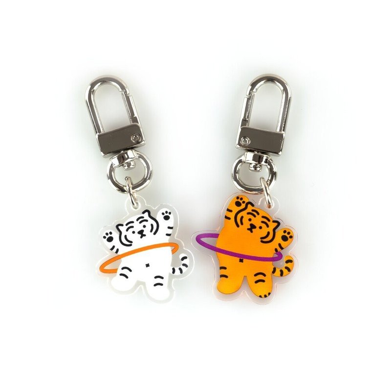 躺肥虎 呼拉圈 压克力钥匙圈 / 吊饰 - 钥匙链/钥匙包 - 压克力 