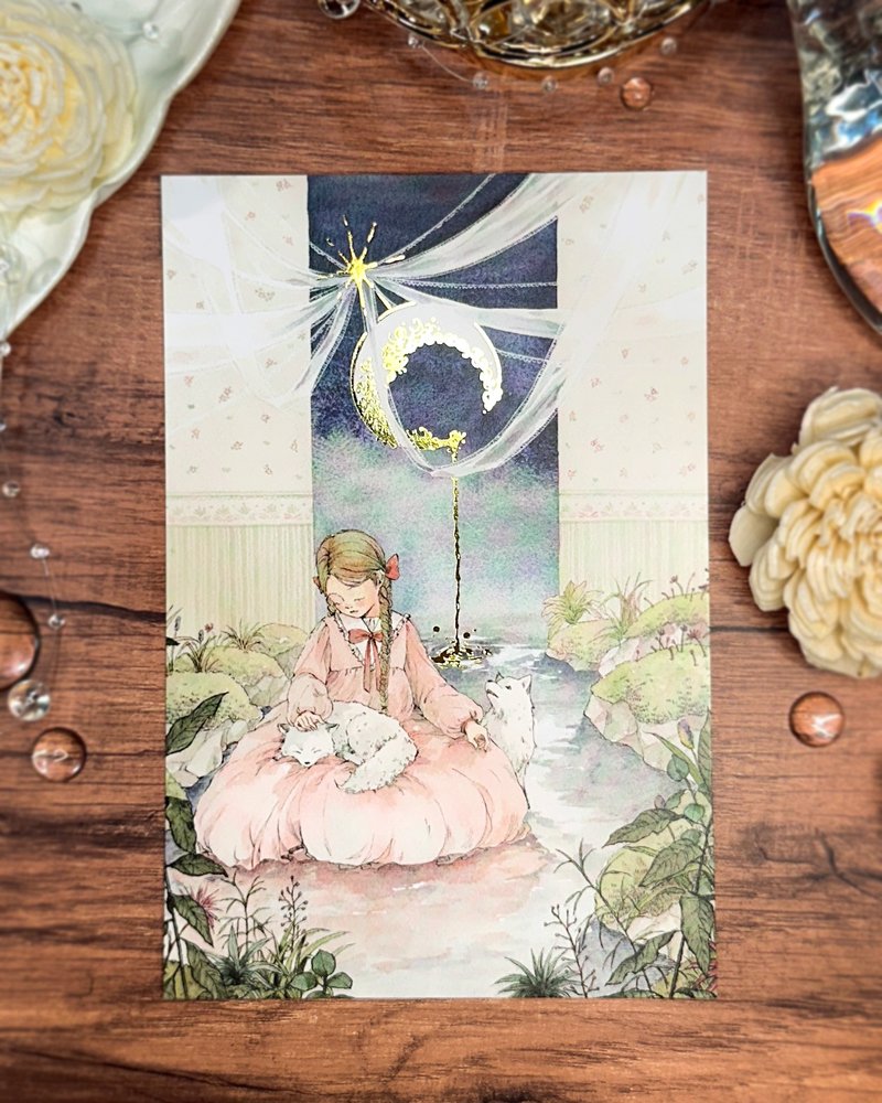 (明信片) 月光洒落的银色光线 - 卡片/明信片 - 纸 