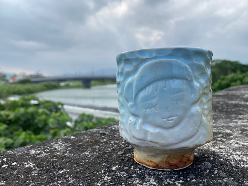 杯-刻印杯 - 摆饰 - 陶 蓝色
