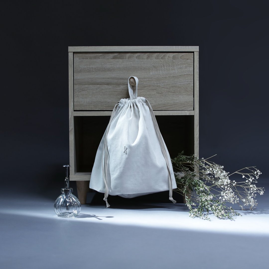 【Hand Bag 小手袋】Drawstring Bag 束口袋 - 手提包/手提袋 - 棉 