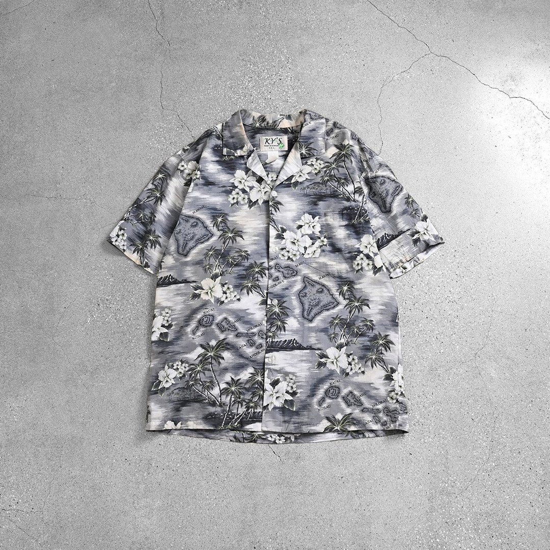 Aloha Shirts 夏威夷衫 / 古巴领衬衫、夏季古着衬衫、保龄球衬衫 - 男装衬衫 - 其他材质 黑色
