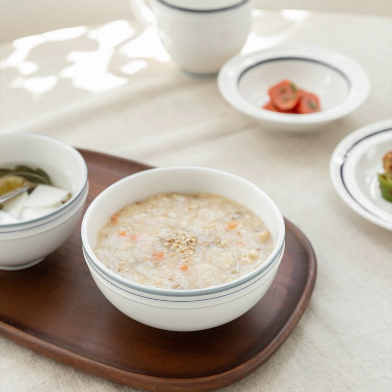 韩国 SSUEIM RETRO系列极简ins陶瓷汤碗2件组13cm 深蓝 - 碗 - 瓷 蓝色