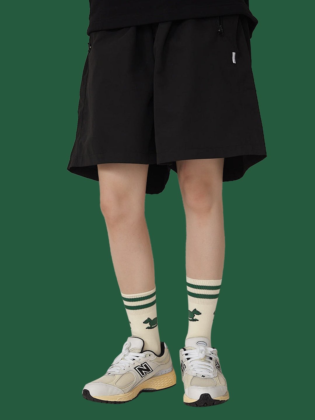 HM童年的摇椅 男女同款中筒袜 - 袜子 - 棉．麻 白色