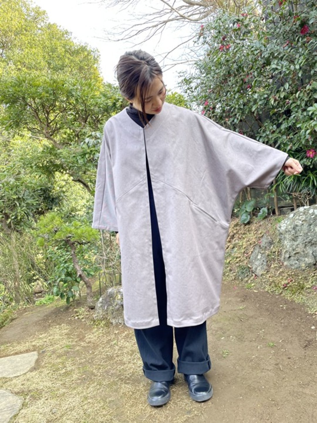 棉质蝙蝠袖外套 - 女装休闲/机能外套 - 棉 