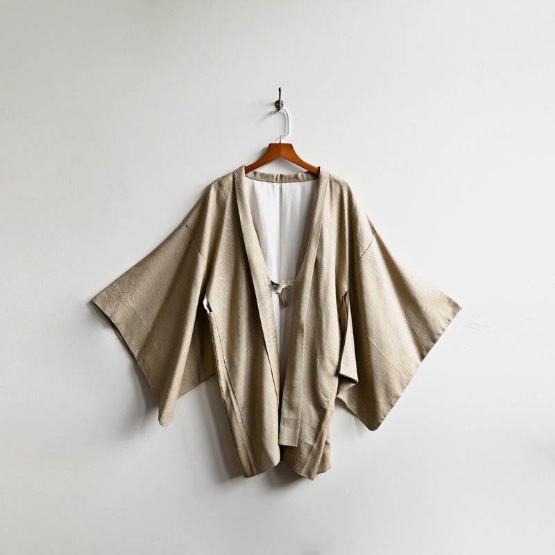 【蛋植物古着】昙影花图缇花古着和服羽织 - 女装休闲/机能外套 - 其他人造纤维 