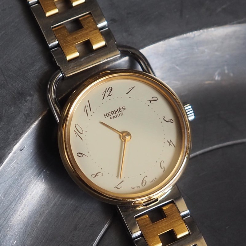 HERMES 爱马仕 Arceau 腕表 手表 金色 银色 复古 - 女表 - 不锈钢 金色