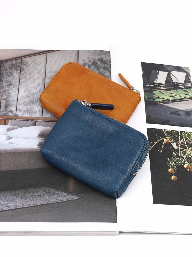 超质感 真皮 手工拉链零钱包 - 皮夹/钱包 - 真皮 