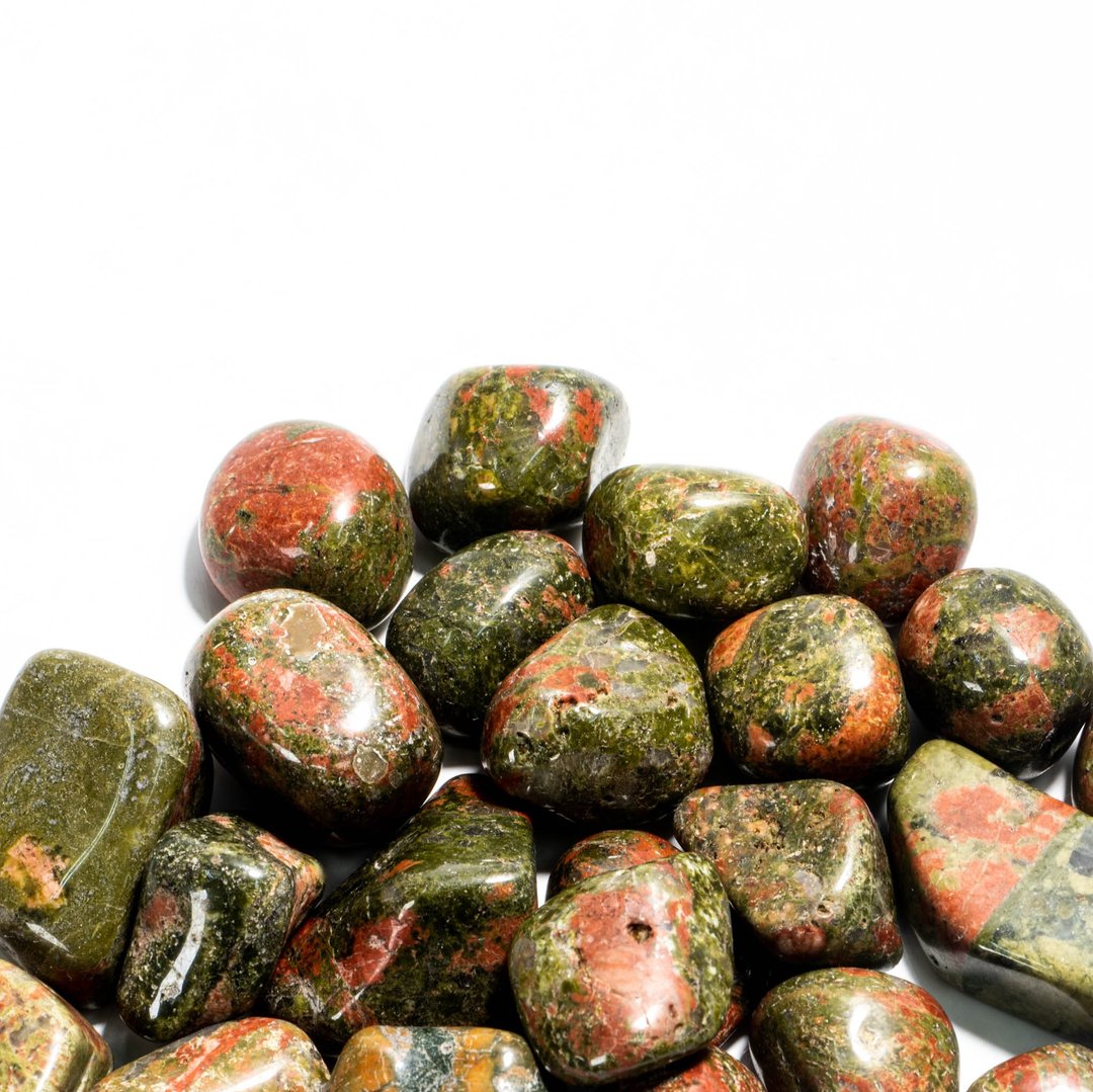 滚石系列-绿帘花岗石 200g - 摆饰 - 半宝石 绿色