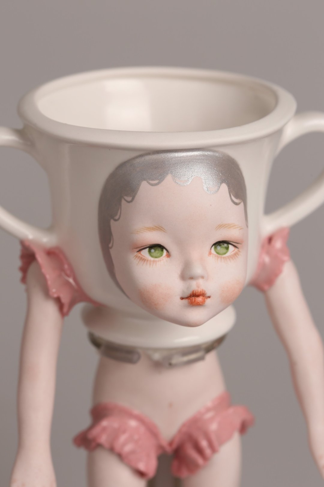 Hajju cup Les Bourgeois de Calais 05(仅一个) - 花瓶/陶器 - 瓷 粉红色