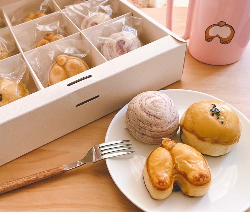 中秋礼盒。柯基奔月中秋酥饼礼盒 9入 蛋奶素 - 蛋糕/甜点 - 新鲜食材 