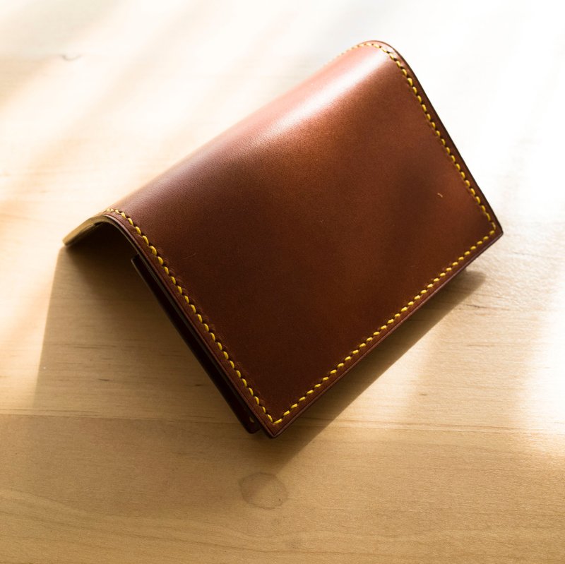 极简风名片盒 (棕色) Square Card holder - 名片夹/名片盒 - 真皮 咖啡色