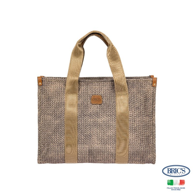 【BRIC' S】X-Bag S尺寸 歌剧院托特包-混羊毛坚果 - 手提包/手提袋 - 其他材质 多色