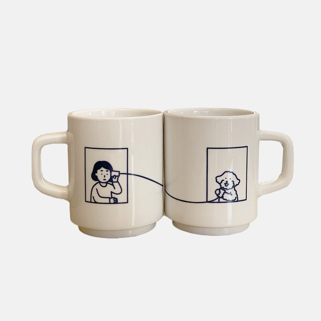 马克杯|易拉罐电话 (1EA) - 咖啡杯/马克杯 - 瓷 白色