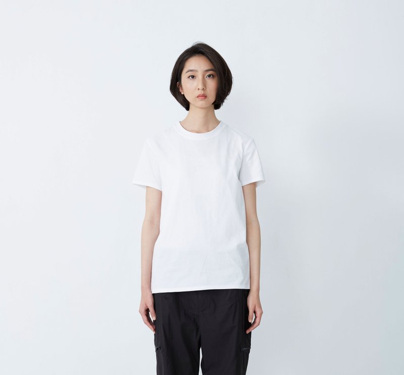 晚安伴旅-胶原蛋白Tee白 - 中性连帽卫衣/T 恤 - 棉．麻 白色