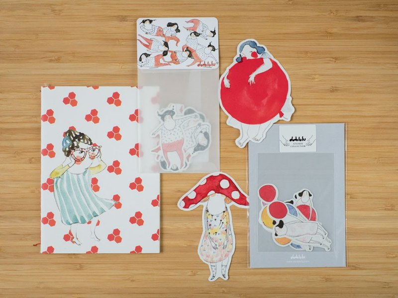 Goody Bag - 红色福袋 - 贴纸及笔记本福袋 - 贴纸 - 纸 