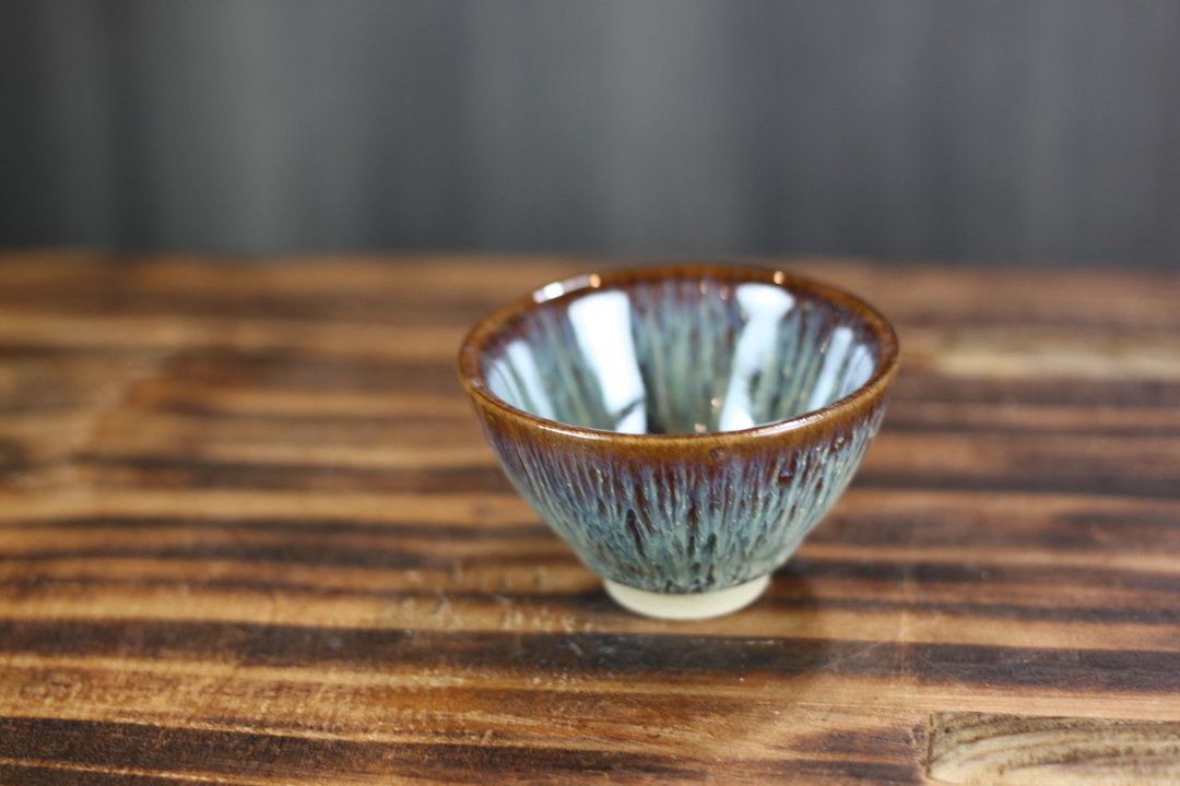 【送礼好物】45ml 紫恋 天目釉 中式小茶杯 莺歌名家叶敏祥作 - 茶具/茶杯 - 瓷 