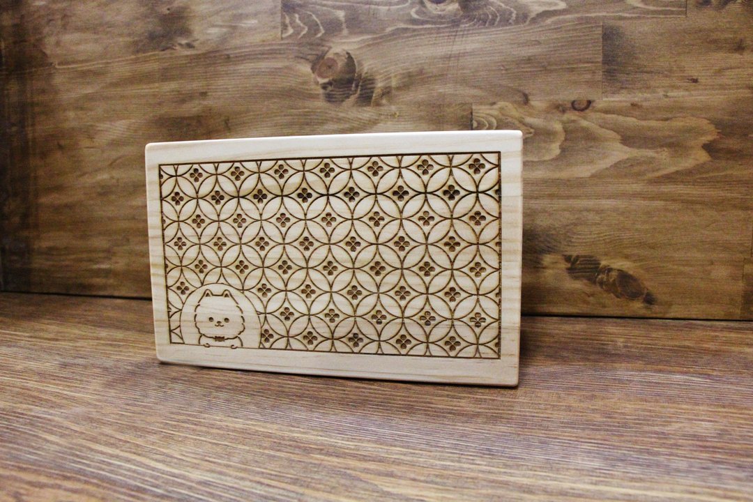 原木窗花花纹收纳盒 存钱筒 零钱箱 - 收纳用品 - 木头 咖啡色