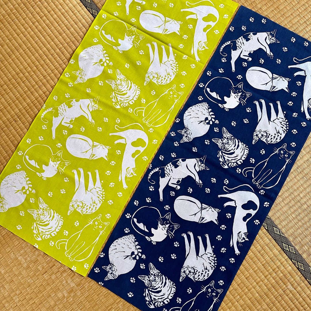 右手画的各种猫 手拭巾 - 手帕/方巾 - 棉 多色