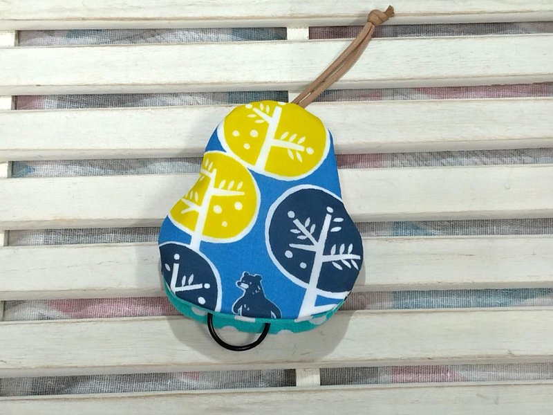 森林(深蓝) 梨型防水钥匙包【K200303】 - 钥匙链/钥匙包 - 棉．麻 多色