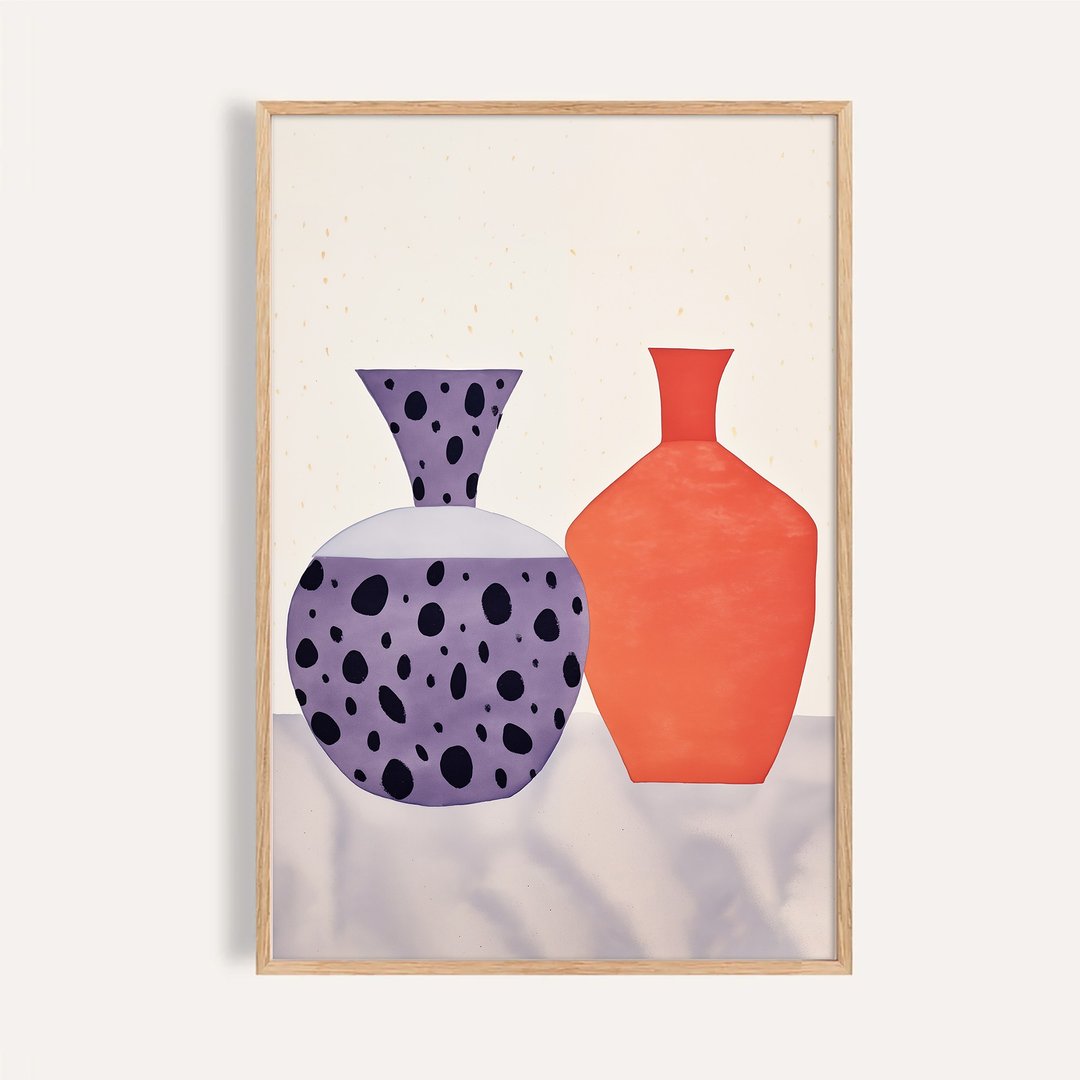 双瓶映象 Twin Vessels / 当代版画静物挂画 画芯 海报 - 海报/装饰画/版画 - 纸 