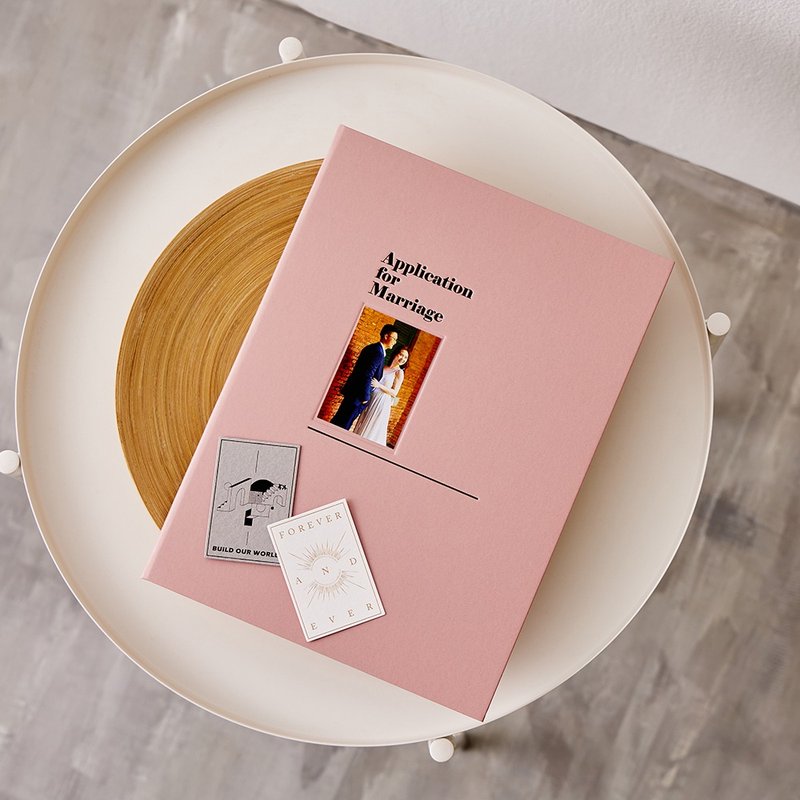 结婚书约套组/雾灰樱 (赠送烫金书约纸)【快速出货 - 婚礼誓言书 - 纸 粉红色