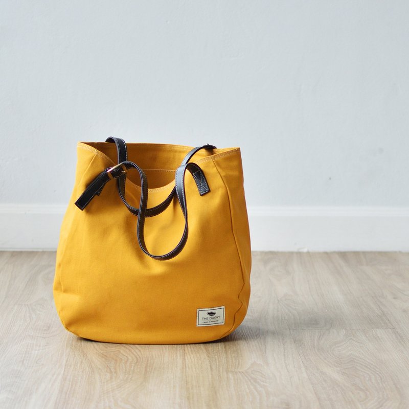 Sack 手提袋 - 黄色芥末 - 手提包/手提袋 - 棉．麻 黄色