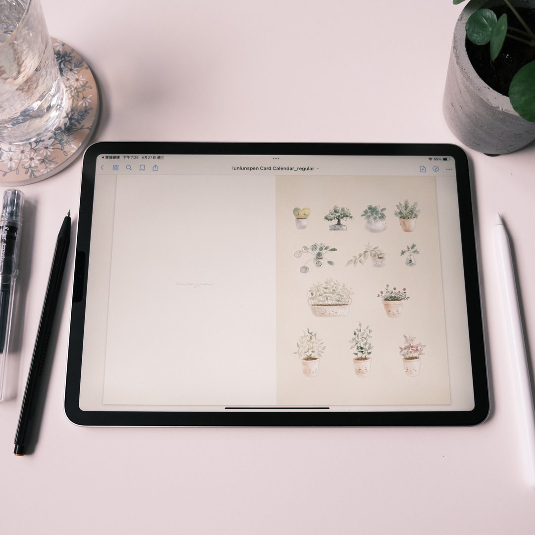 无时效植物插画电子手帐/ goodnote手帐模板/含12张原创插画/贴纸 - 电子手帐及素材 - 其他材质 白色