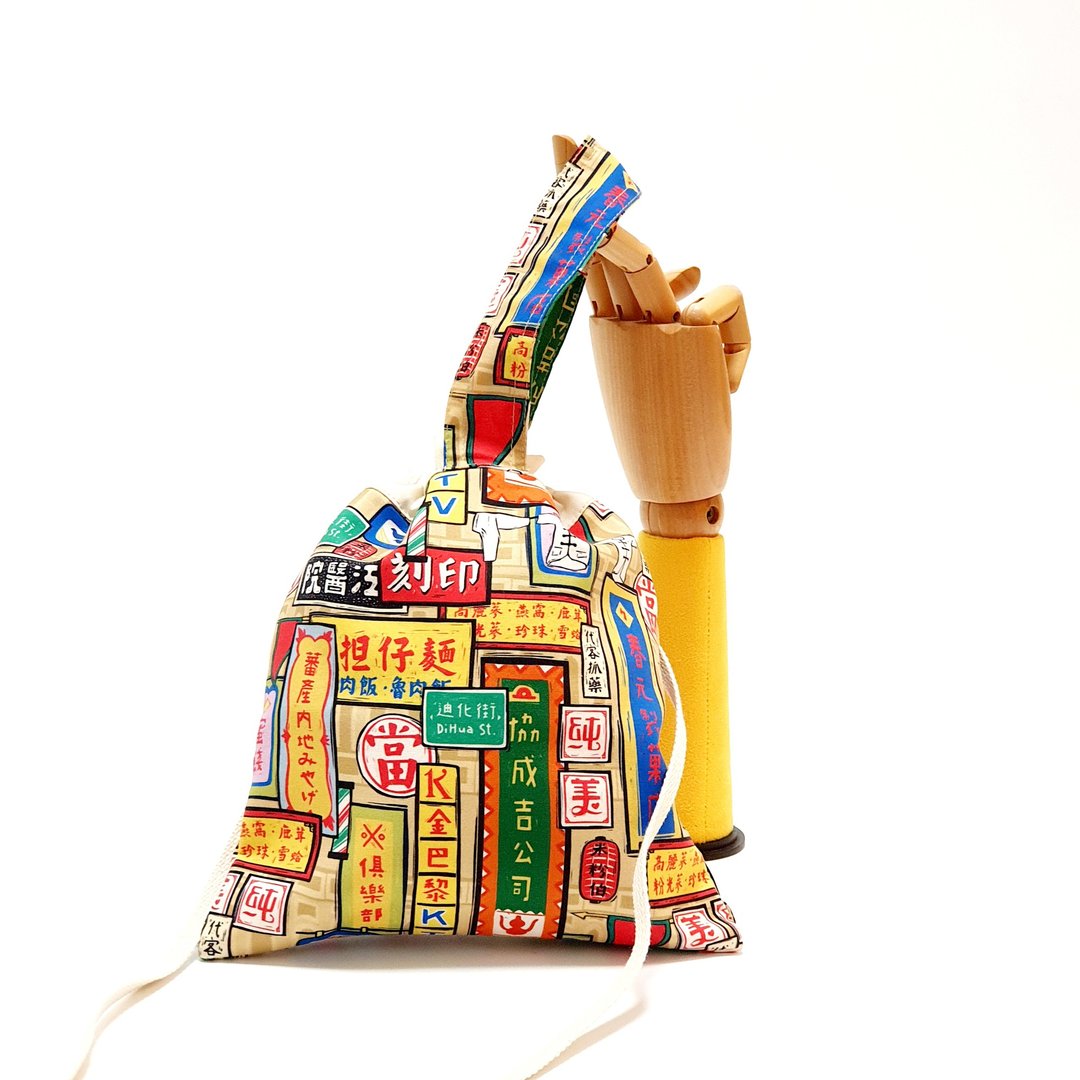 【HiGh MaLi】台湾怀旧扛棒手腕包/老招牌#斜背肩背#礼物#vintage - 侧背包/斜挎包 - 棉 多色