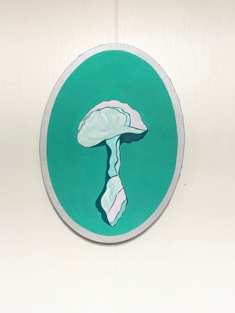 【蘑菇与我系列】天然珍珠 - 海报/装饰画/版画 - 其他材质 绿色