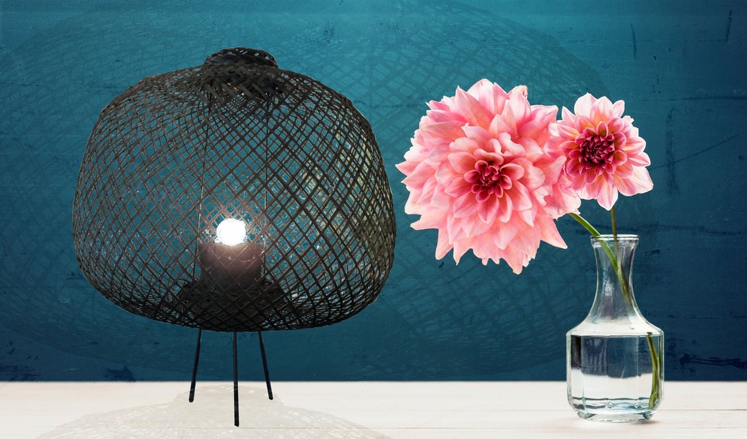 Table lamp, Table lighting, Table lamp vintage, Table lamp design, Bedside lamp, Rustic lamp, Pendant Lighting - 灯具/灯饰 - 竹 黑色