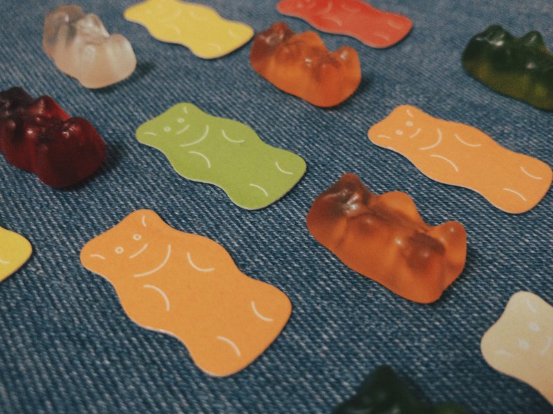 【Chüchü's】小熊软糖 Gummibärchen 贴纸 - 贴纸 - 纸 多色