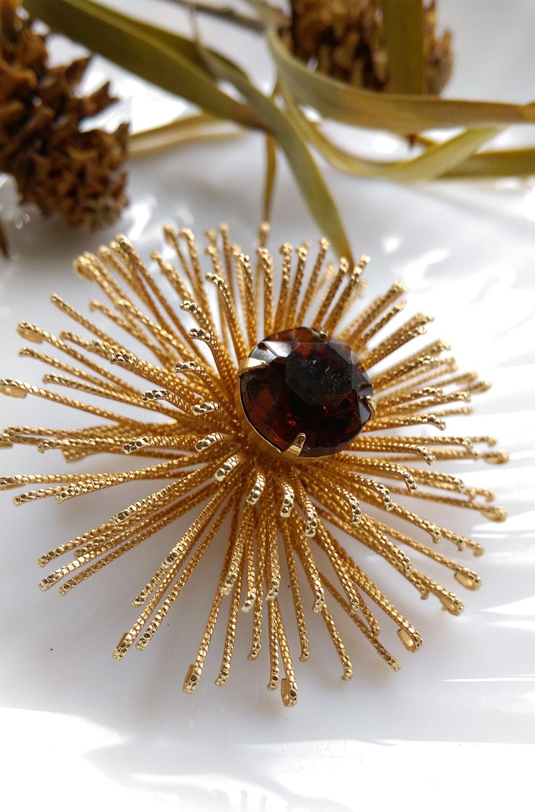 Vintage Jewelry  Sarah Cov Golden Mum 系列 别针 胸针 - 徽章/别针 - 其他金属 金色