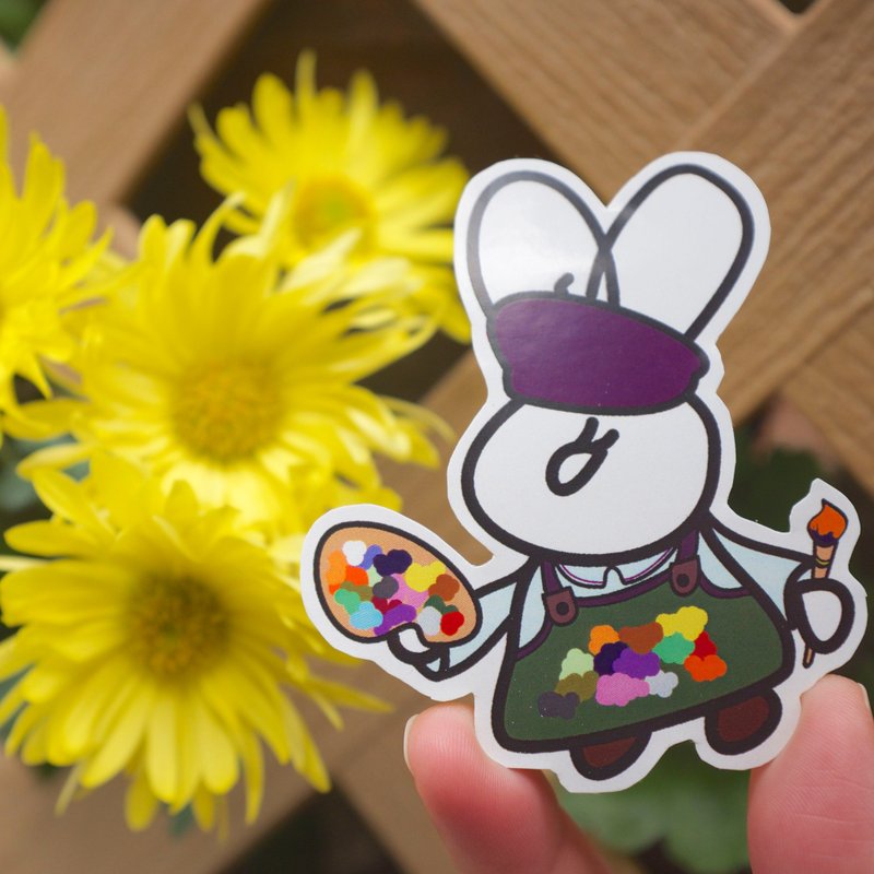 Fuzzy Family 造形系列贴纸 － 画家 - 贴纸 - 纸 多色