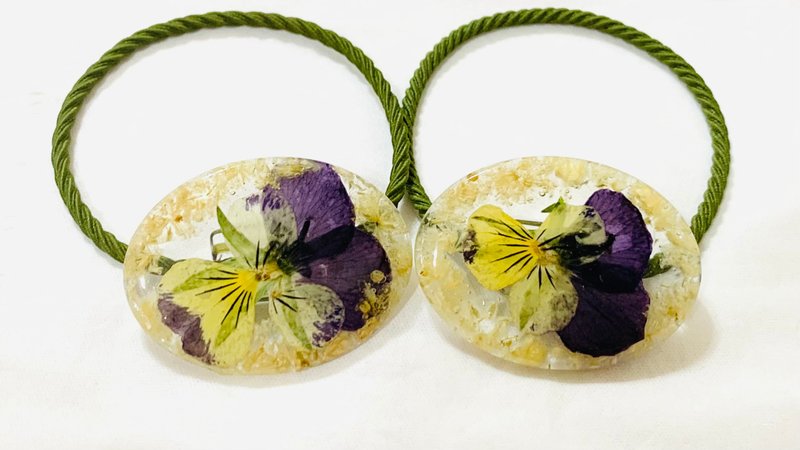 压花树脂饰物|永生花饰物|干花饰物|手作饰物|真花饰物|真花饰品| - 发饰 - 植物．花 紫色