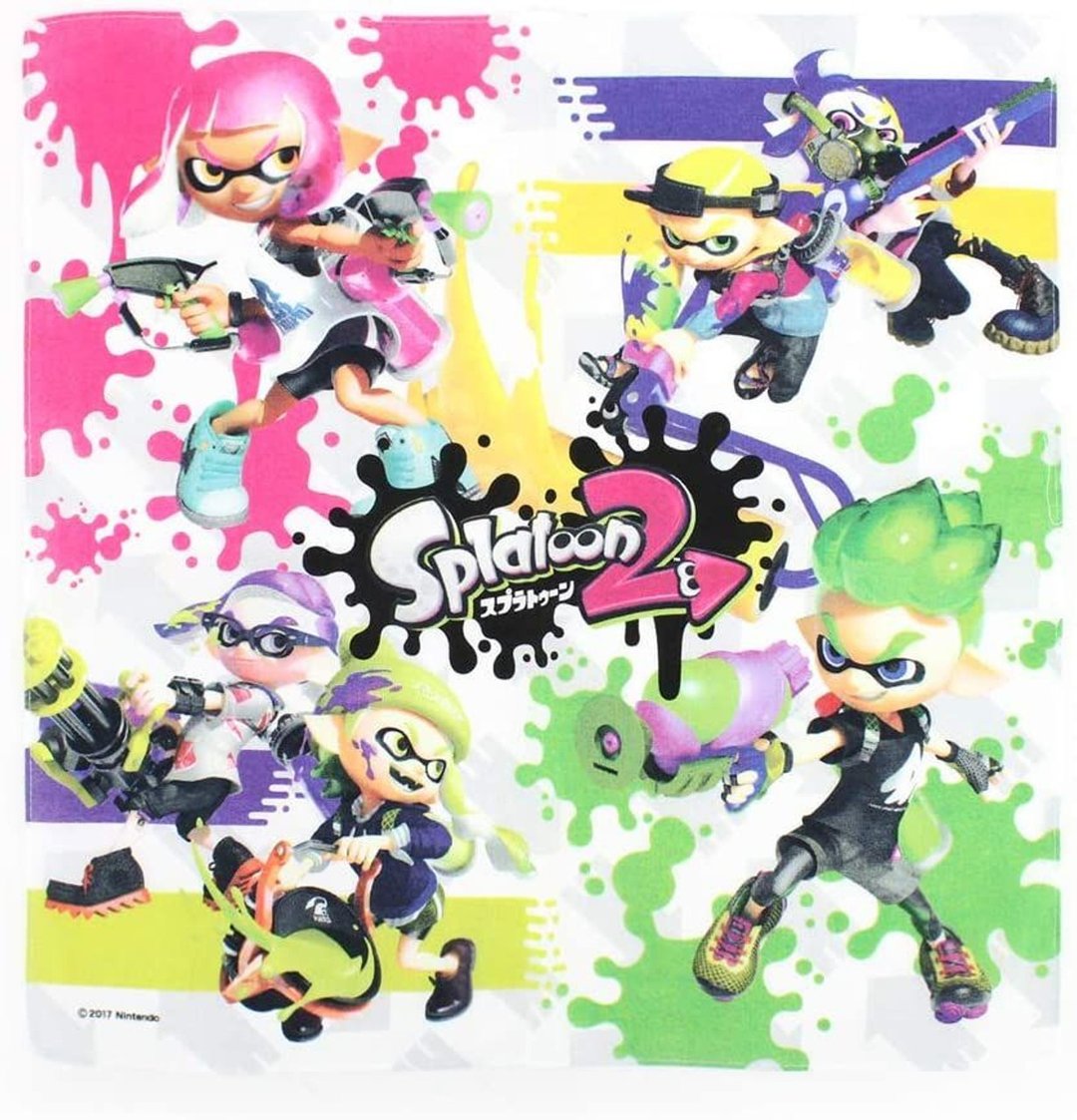 【漆弹大作战2】日本进口斯普拉顿2对战手帕/Splatoon 2 - 手帕/方巾 - 棉．麻 多色