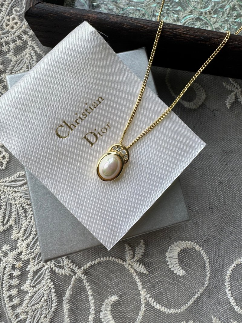 中古正品Christian Dior 80年代迪奥小珍珠项链颈链 古董珠宝送礼 - 项链 - 其他金属 金色