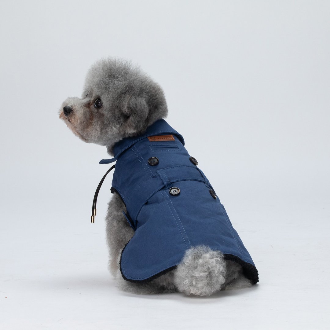 Pawfect-Fit! Jacket With Borg Lining 宠物铺毛外套 (S) - 衣/帽 - 棉 蓝色