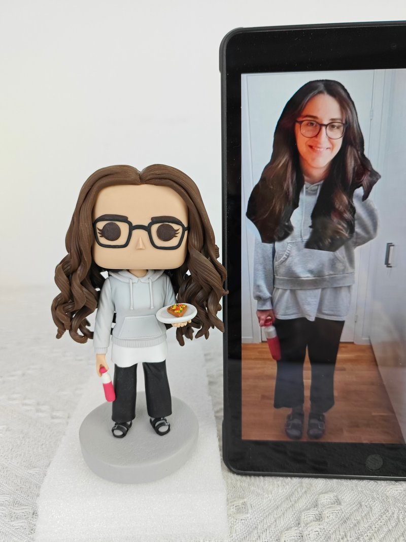 纯手工定制美国Funko Pop 自画肖像公仔娃娃男朋友老公生日礼物 - 玩偶/公仔 - 粘土 多色