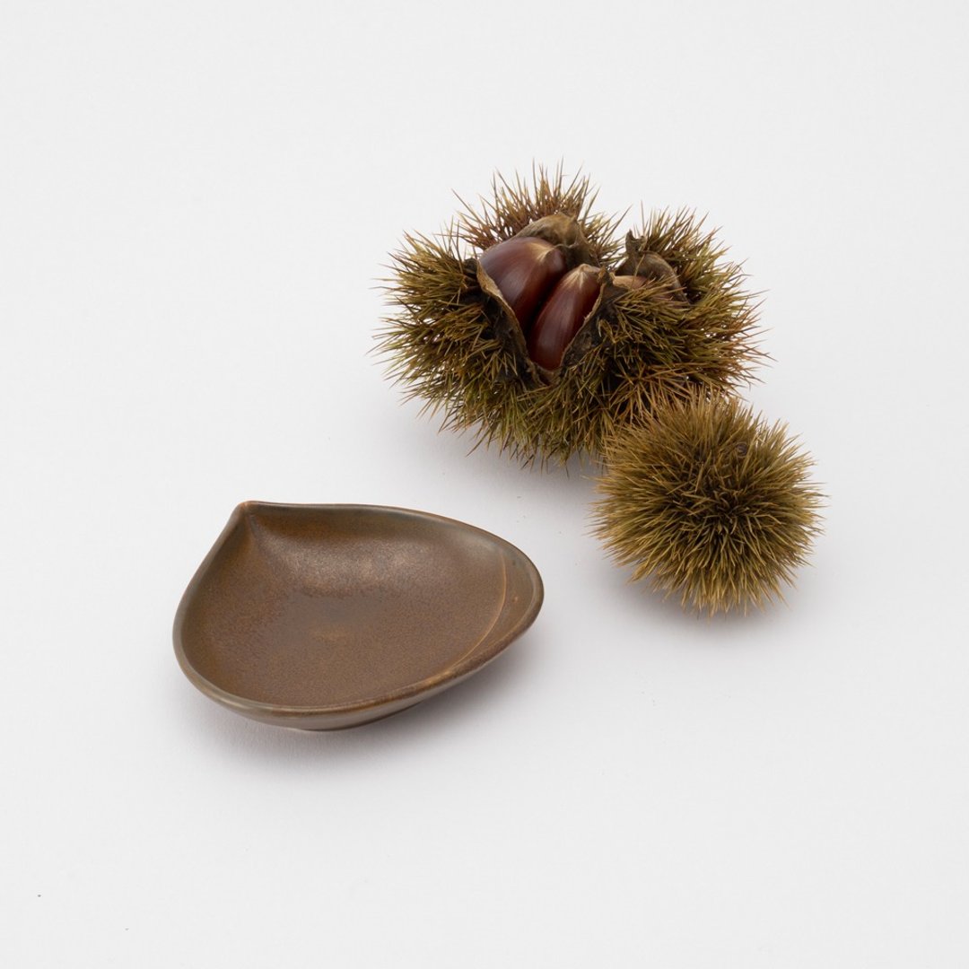 Chestnut Small Dish 1pc / set of 2 / set of 3 - 浅碟/小碟子 - 瓷 