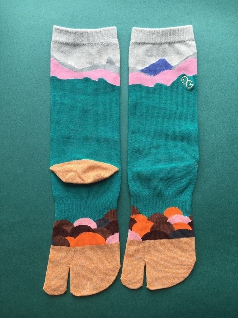 GillianSun Socks Collection【NEW 两趾袜】TABI_GY1802 - 袜子 - 聚酯纤维 绿色