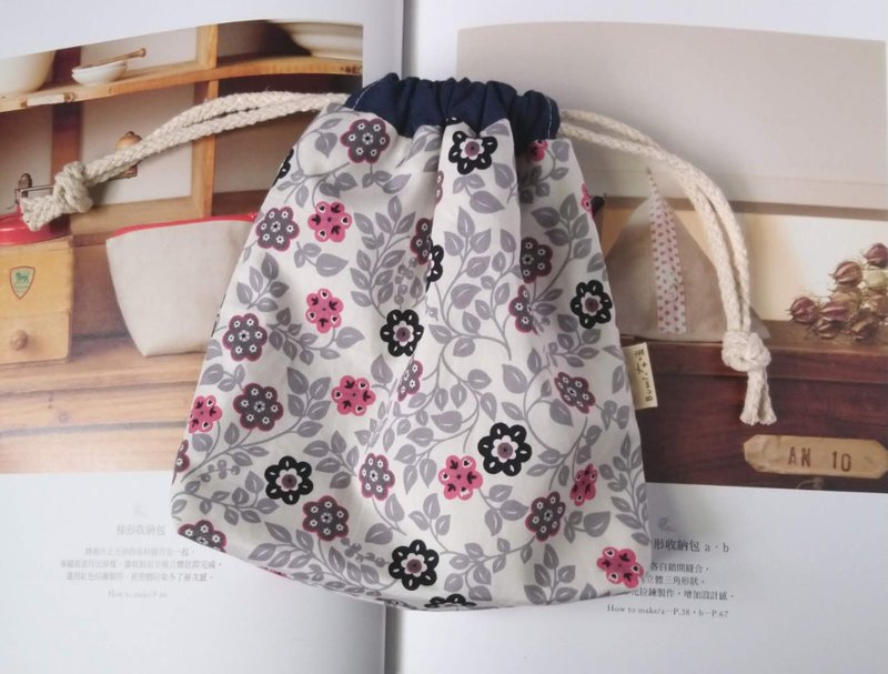 立体双面束口袋 - 化妆包/杂物包 - 棉．麻 多色