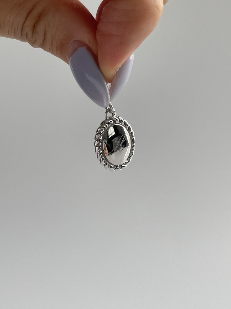 Better Me Mirror Pendant - 吊饰 - 纯银 银色