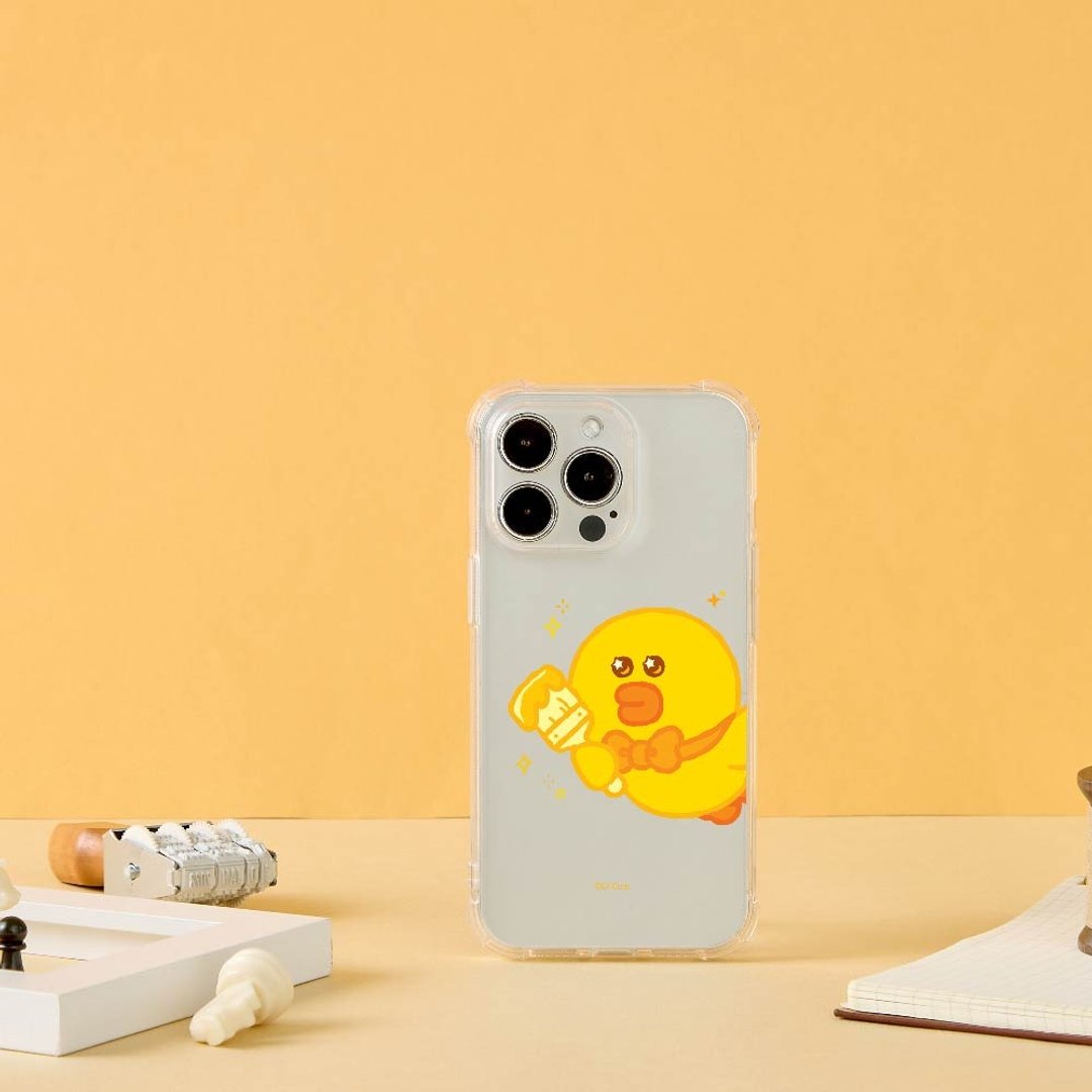 LINE FRIENDS黄色莎莉-黄色闪亮亮全气囊防摔iPhone手机壳 - 手机壳/手机套 - 硅胶 多色