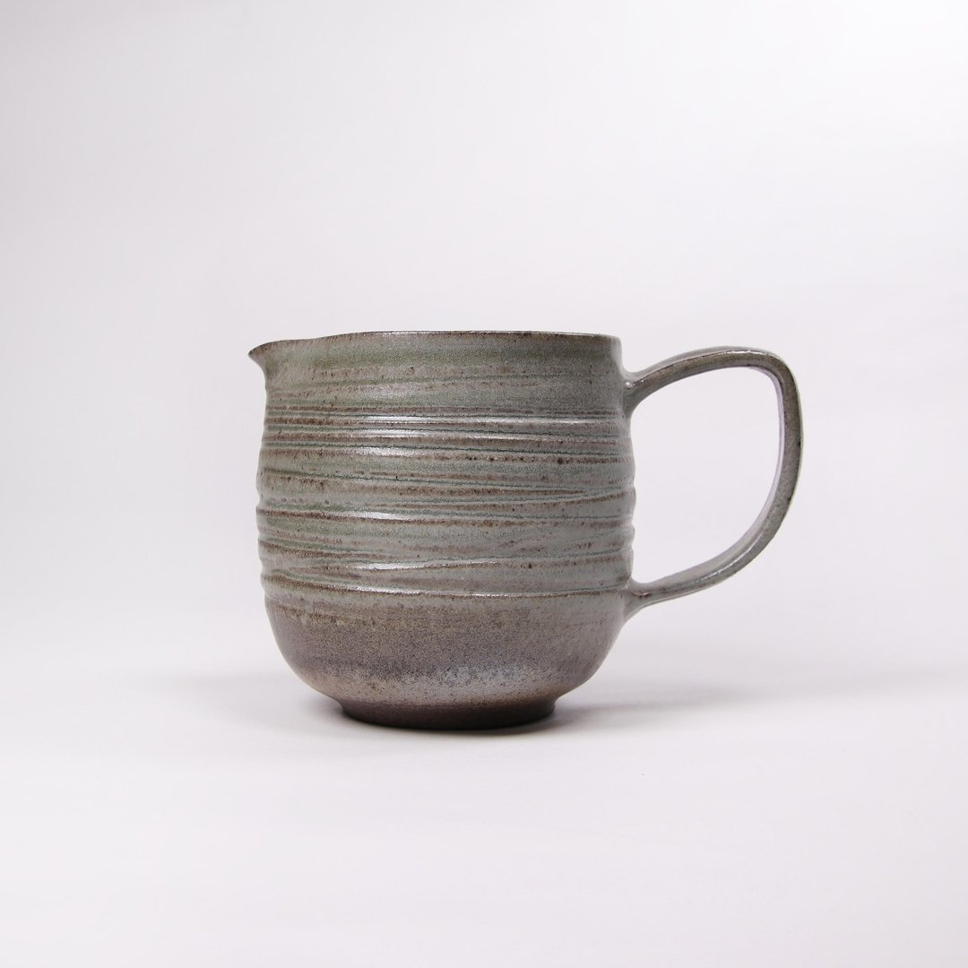 明芽窑 l 日式柴烧汝釉螺旋纹茶海公道杯 - 茶具/茶杯 - 陶 多色