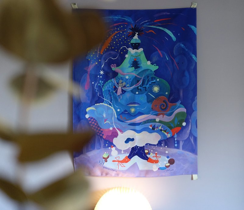 艹方作品  奇幻圣诞树-螺旋面包 两色  圣诞装饰 布幔 挂布 挂幔 - 海报/装饰画/版画 - 聚酯纤维 多色