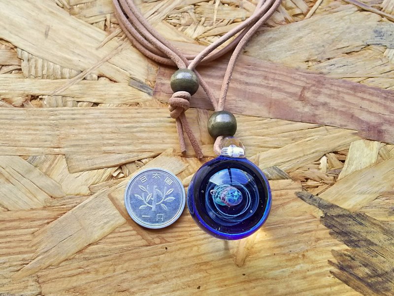 ☆ [Omigra! ] Space Glass Earth Necklace 【Swing by] (swing-by) Pendant top ☆ - 项链 - 玻璃 蓝色