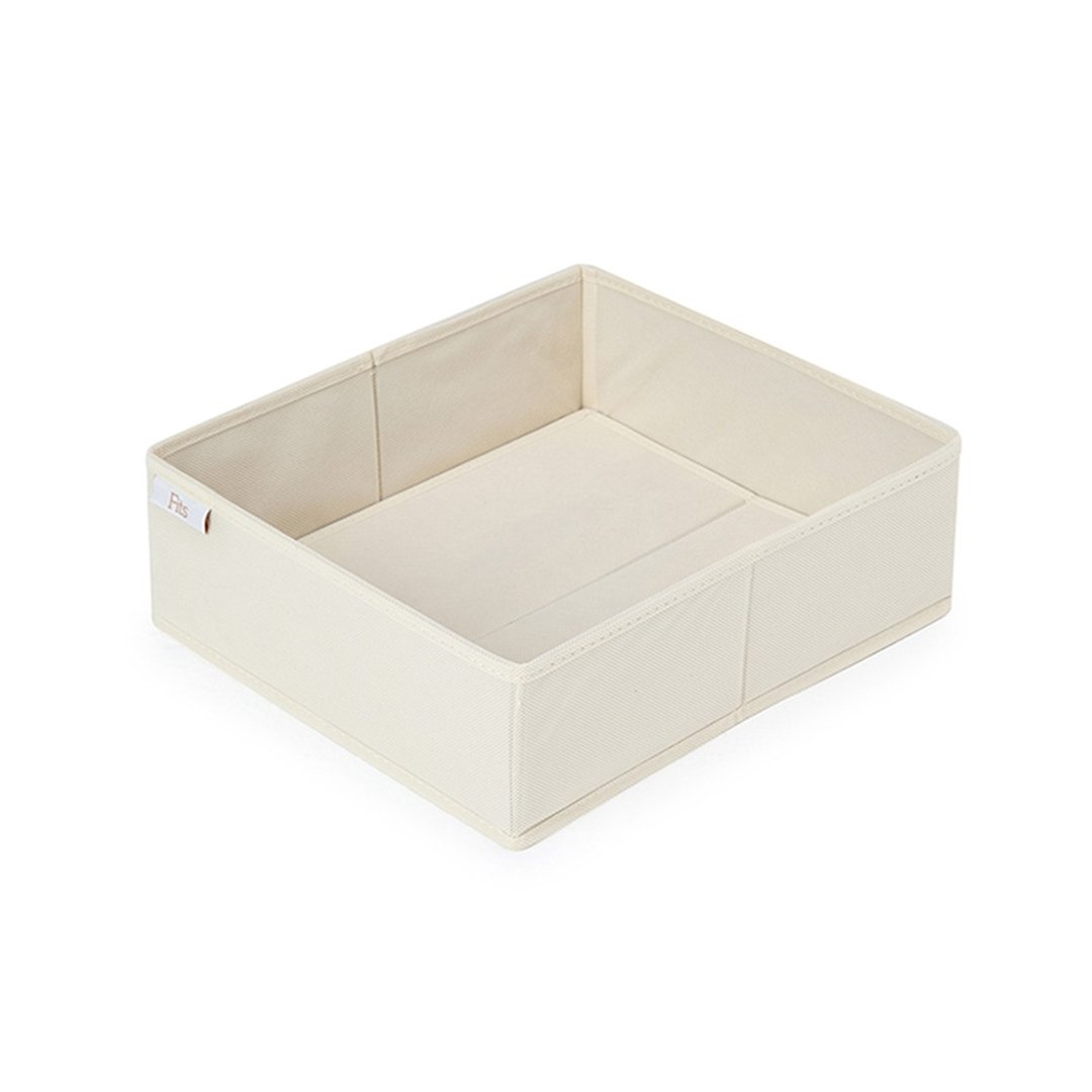 日本天马 Fits 布质分格收纳盒(单格)-面宽30cm-3入 - 收纳用品 - 其他材质 白色