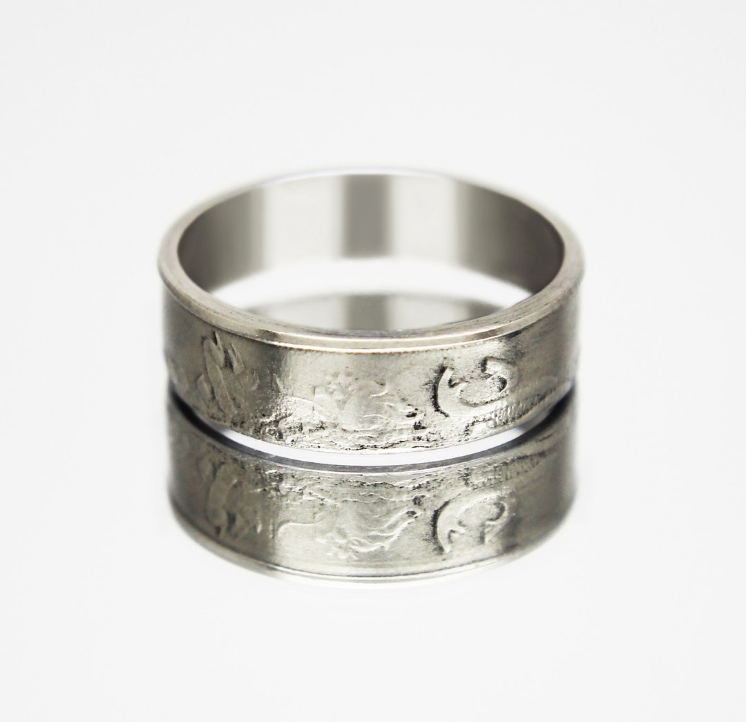 Czech Republic Coin Ring 5 Crowns 1994 coin rings for men coin rings for women - 戒指 - 其他金属 
