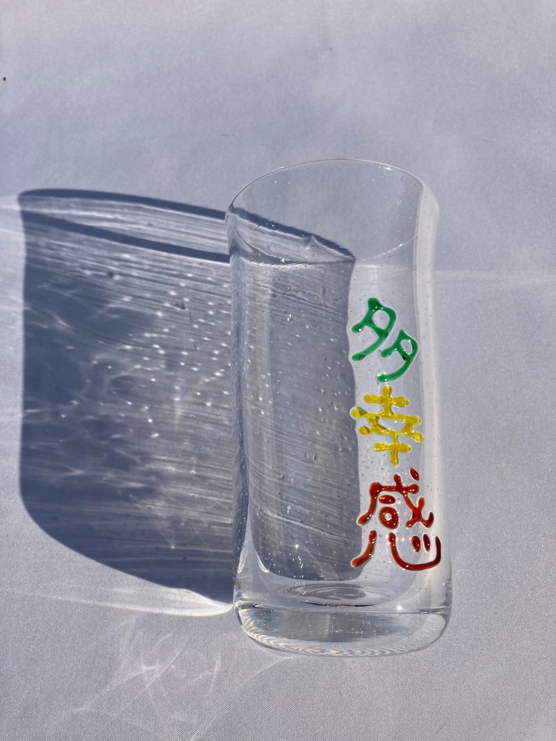 Euphoria tumbler hemp charcoal glass - 玻璃杯 - 玻璃 多色